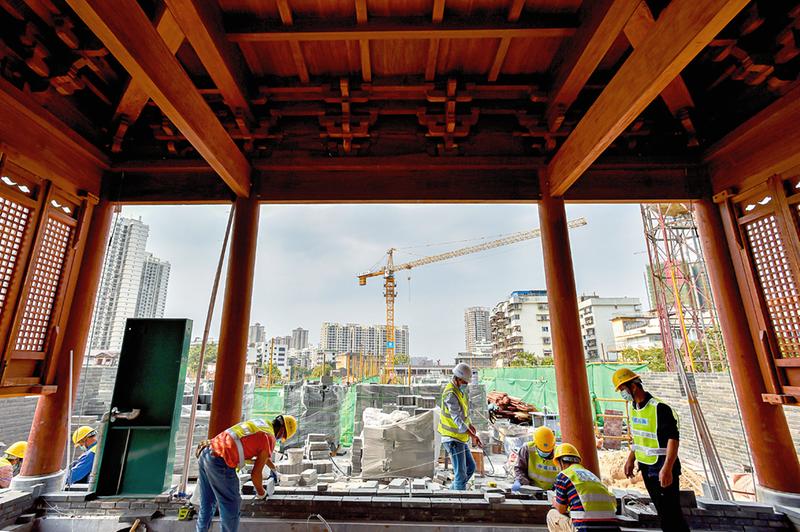 “三街两巷”历史文化街区二期项目正在建设中，南宁仓西门复原即将完成。.jpg